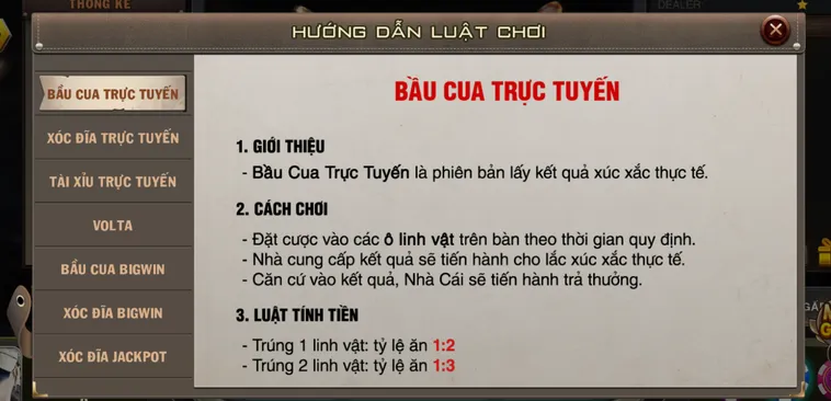 Bầu Cua Live Tại VaoBet Sân Chơi Dân Gian Đẳng Cấp Với Tỷ Lệ Thưởng Khủng