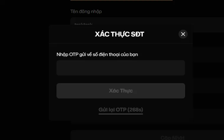 Xác thực tài khoản bằng số điện thoại - bảo mật đa tầng - an toàn cho người chơi.