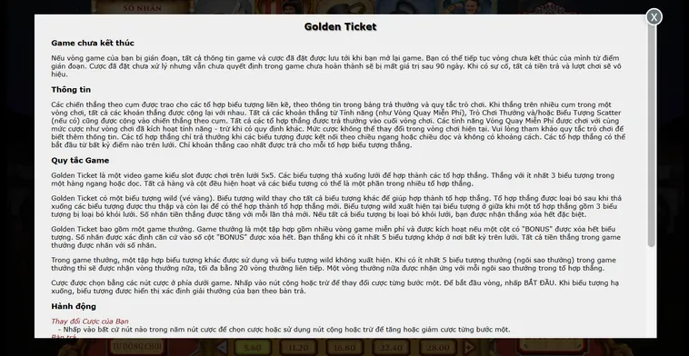 Game Nhanh Golden Ticket Tại VaoBet Hành Trình May Mắn Đầy Cảm Hứng