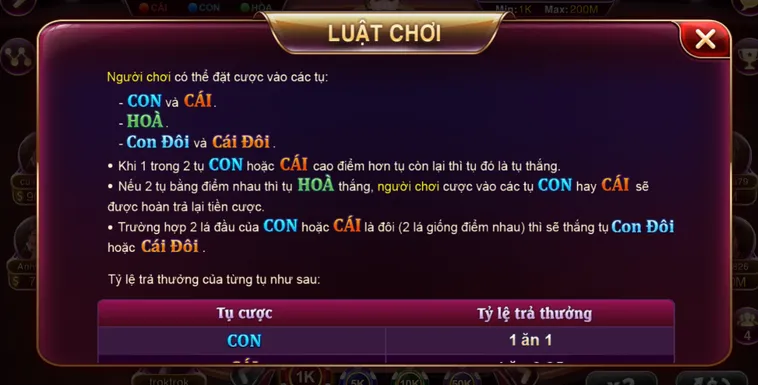 Table Game Baccarat Kim Tài Tại VaoBet Chinh Phục Giải Thưởng Lớn