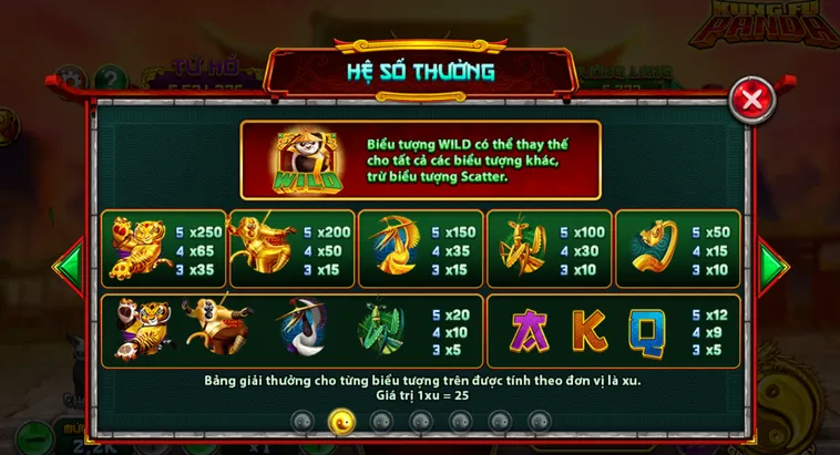 Trải Nghiệm Slot Game Kungfu Panda Tại VaoBet Đỉnh Cao Võ Thuật