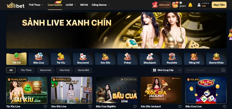 Xanh Chín Live Tại VaoBet Trải Nghiệm Đỉnh Cao Với Tỷ Lệ Ăn Thưởng Cực Hấp Dẫn