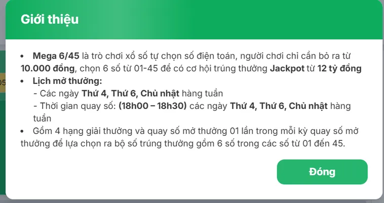 Trải Nghiệm Đỉnh Cao Mega 645 VaoBet Cho Mọi Cược Thủ Đẳng Cấp
