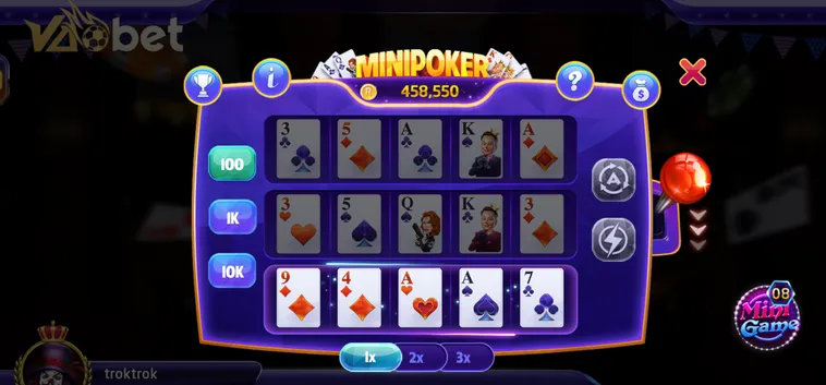 Table Game Mini Poker Tại VaoBet Hành Trình May Mắn Đầy Cảm Hứng