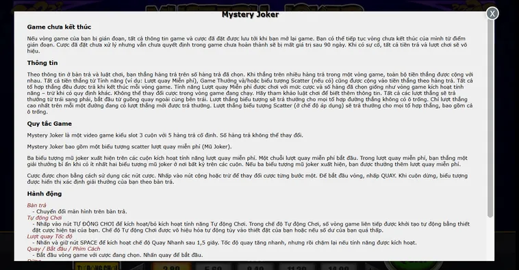 Game Nhanh Mystery Joker Tại VaoBet Mang Về Vận May Tài Lộc
