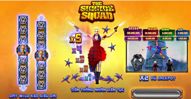 Khám Phá Thế Giới Đầy Kịch Tính Cùng Slot Game Suicide Squad Tại VaoBet