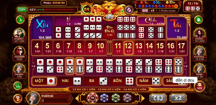 Giao Diện Hiện Đại Và Bắt Mắt Của Table Game Sicbo Tài Phú Tại VaoBet