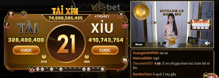 Tài Xỉu Live Tại VaoBet Trải Nghiệm Đỉnh Cao Với Tỷ Lệ Thưởng Cực Khủng